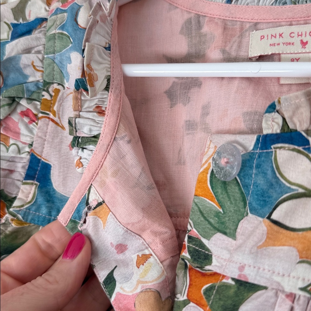 Pink Chicken Girls Kalani Floral Blouse size 8Y - Picture 5 of 7